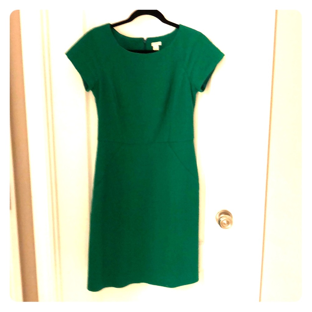 J Crew Factory Green Shift Dress